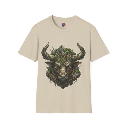 Forest Spirit Bull T-Shirt — Greenwood Celtic Nature Bull Design