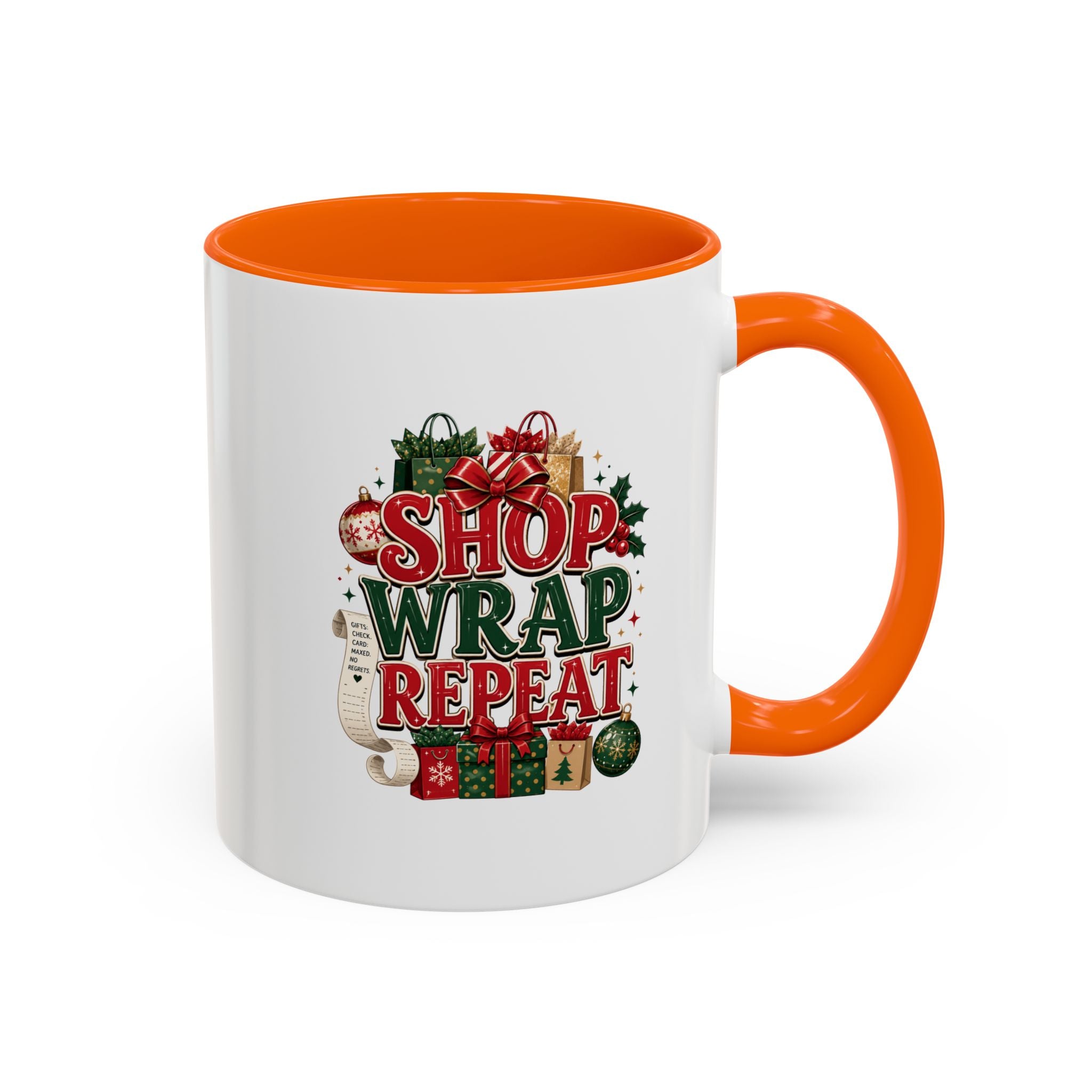 Shop Wrap Repeat Christmas Accent Coffee Mug