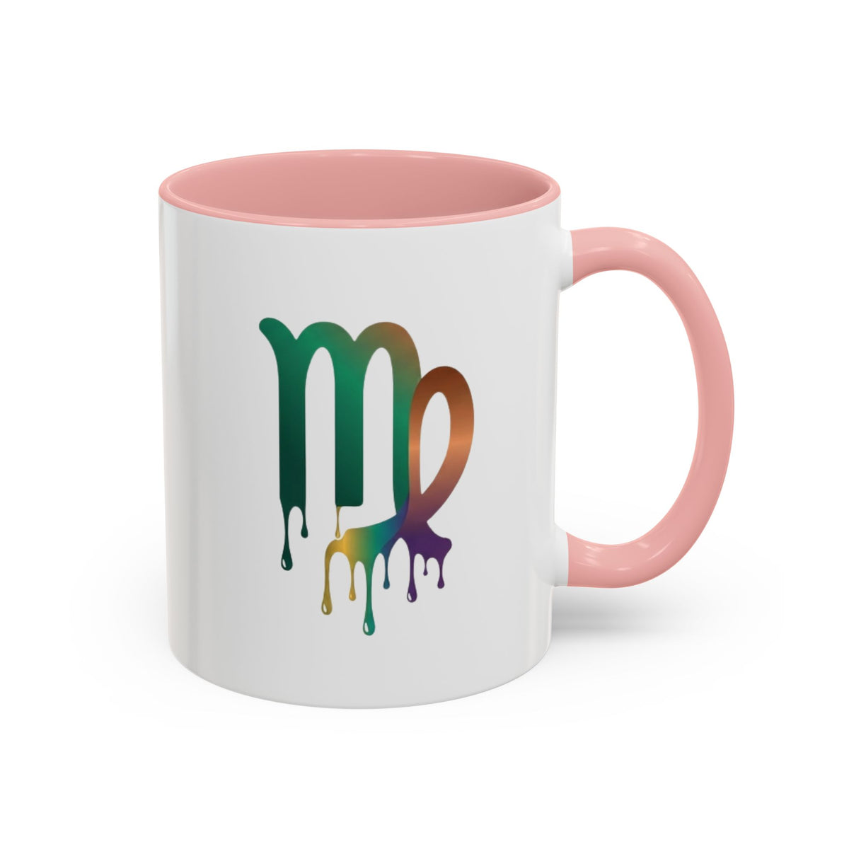 Virgo Zodiac Virgo Drip Accent Coffee Mug — Colorful Zodiac Astrology Gift