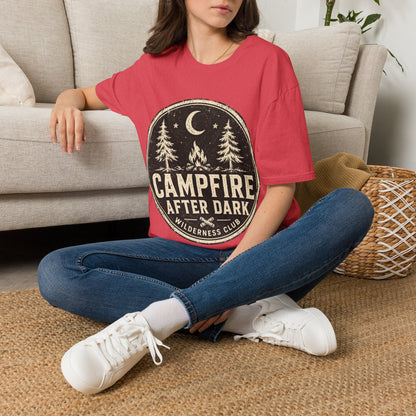 Campfire After Dark Tee — Vintage Wilderness Camping T-Shirt