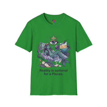 Pisces Mystic Tee — "Reality is optional for a Pisces" Astrological Graphic T-Shirt