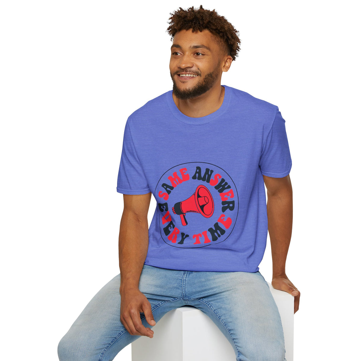 Same Answer Every Time T-Shirt — Retro Megaphone Graphic Tee - Trending Now - August 2026