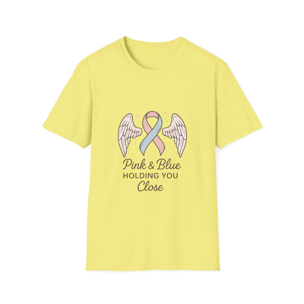 Pink & Blue Ribbon Angel Wings T-Shirt — Infant Loss Awareness Tee - Trending Now - October 2026