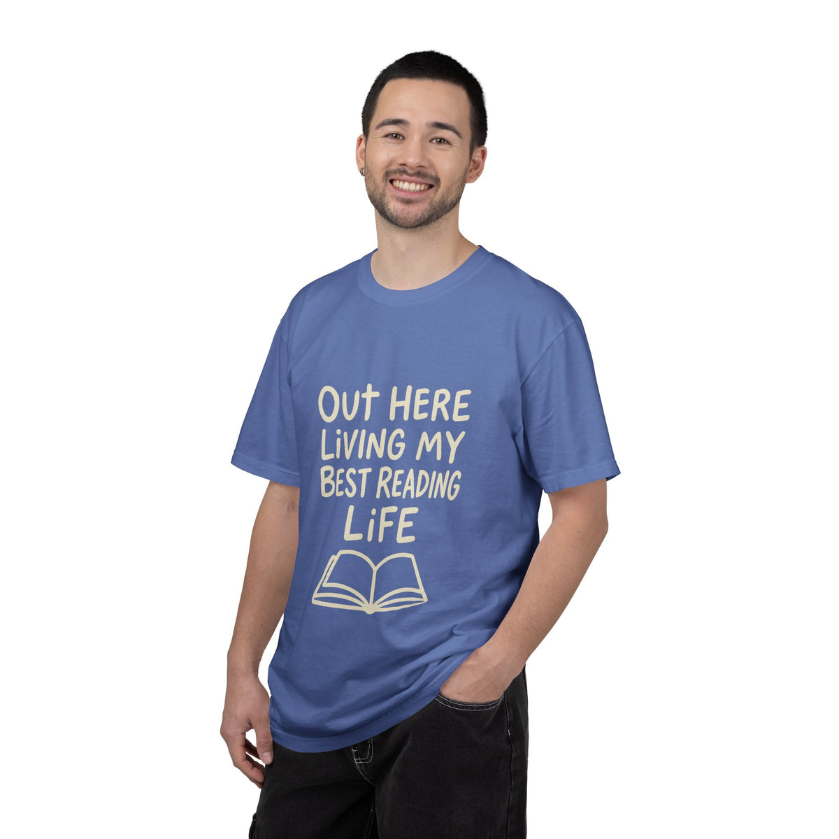 Reading Life T-Shirt — "Out Here Living My Best Reading Life" Book Lover Tee - Trending Now - October 2026