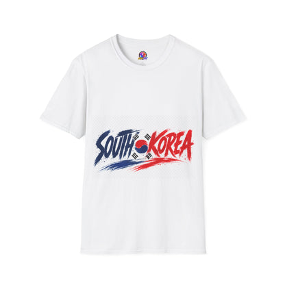 South Korea Flag Brushstroke T-Shirt — Patriotic Korean Travel Tee