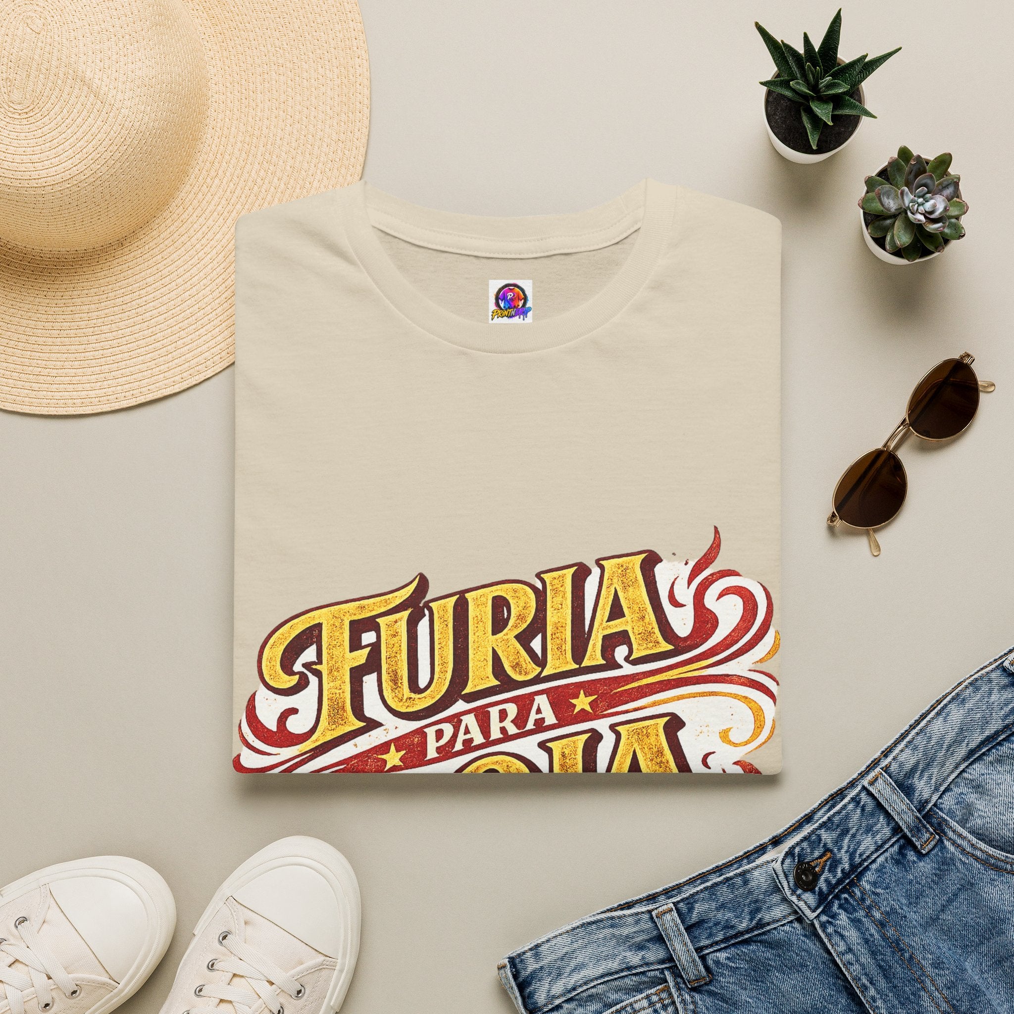Spain Furia Para Roja T-Shirt — Vintage Flame Spanish Pride Soccer Tee