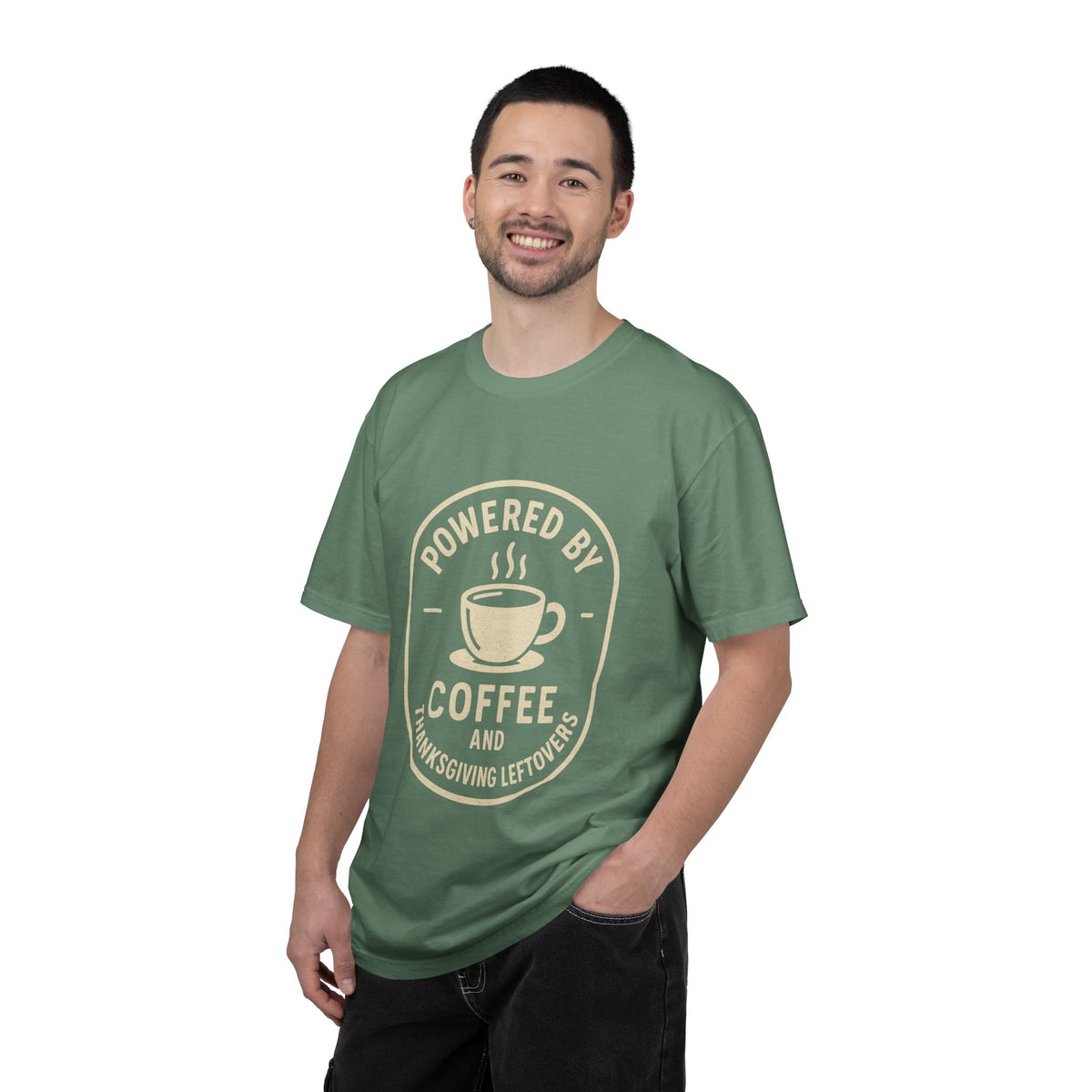 Powered by Coffee and Thanksgiving Leftovers T-Shirt - Trending Now - October 2026