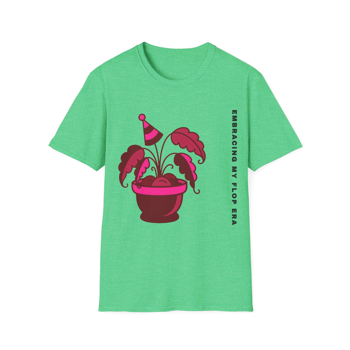 Plant Party T-Shirt — "Embracing" Pink Potted Plant Graphic - Trending Now - September 2026