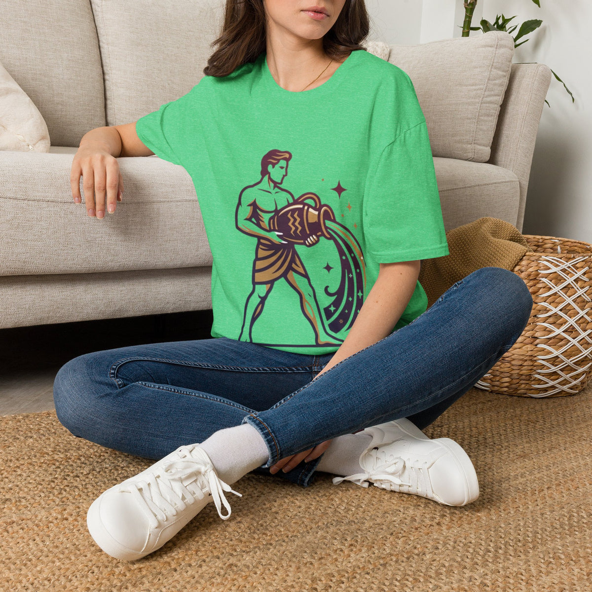 Aquarius Zodiac T-Shirt — Water Bearer Astrology Tee