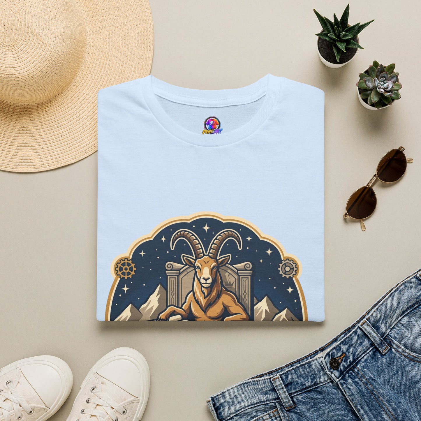 Capricorn Zodiac T-Shirt — "Building an Empire" Goat Horoscope Tee