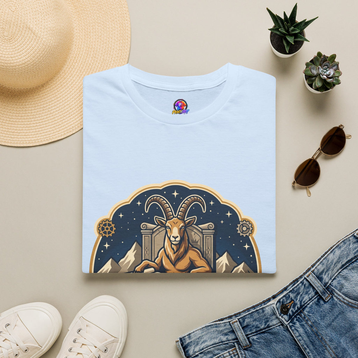 Capricorn Zodiac T-Shirt — "Building an Empire" Goat Horoscope Tee