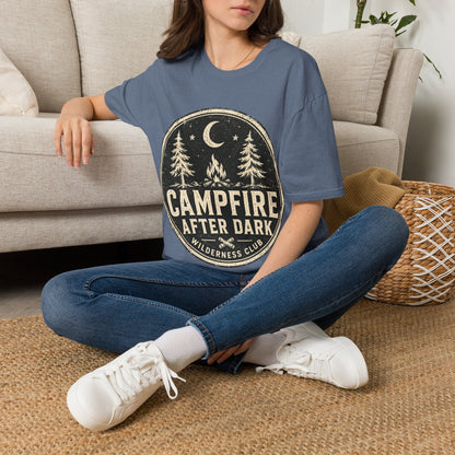 Campfire After Dark Tee — Vintage Wilderness Camping T-Shirt