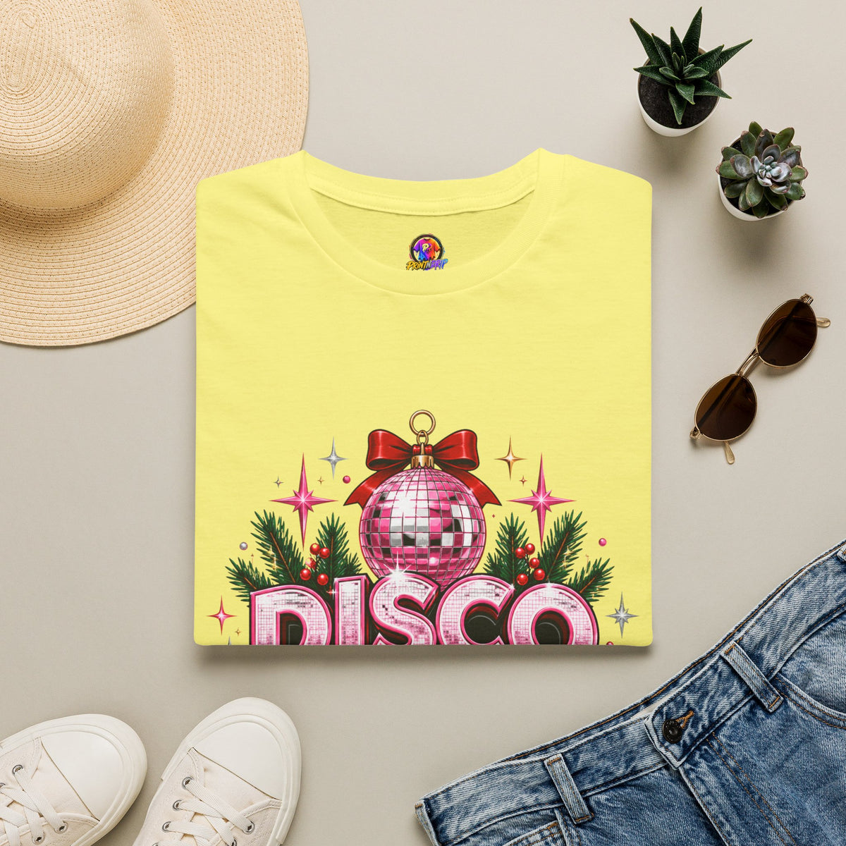 Disco Christmas T-Shirt — Retro Glitter Ornament Holiday Tee