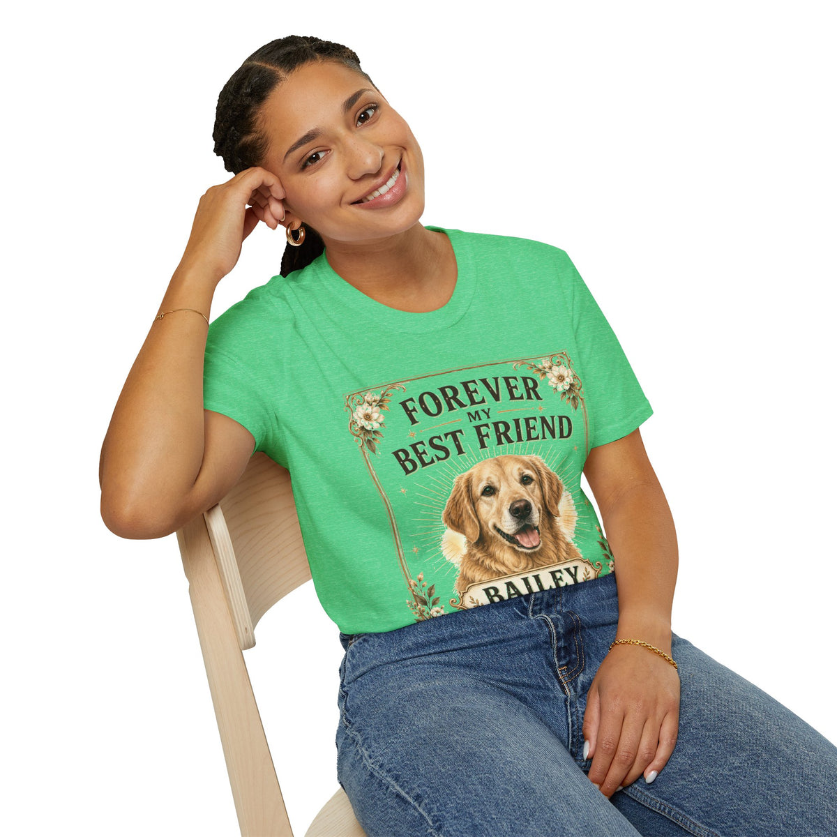 Forever My Best Friend Dog T-Shirt — Personalized Golden Retriever Tribute