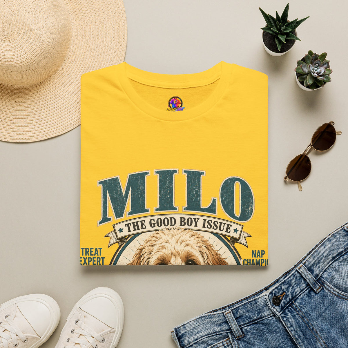 Milo 'The Good Boy Issue' T-Shirt — Cute Dog Portrait Tee