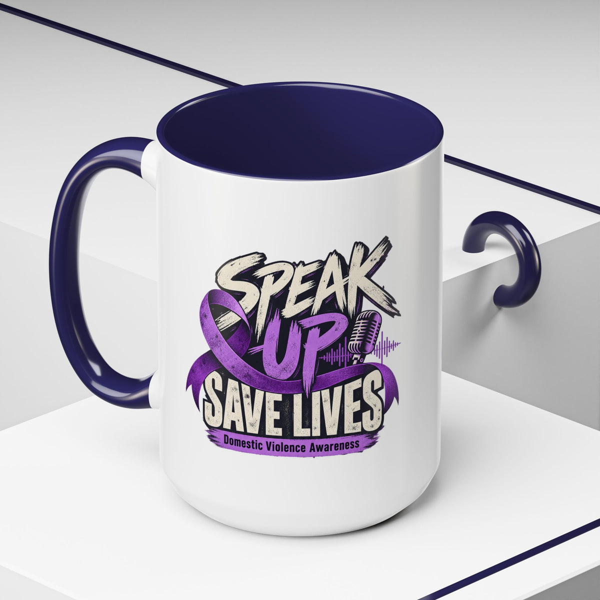 Speak Up Save Lives Domestic Violence Awareness Coffee Mug