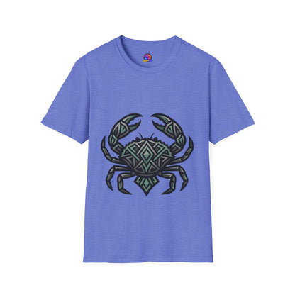 Crab Tribal Graphic T-Shirt — Nautical Beachy Zodiac Style