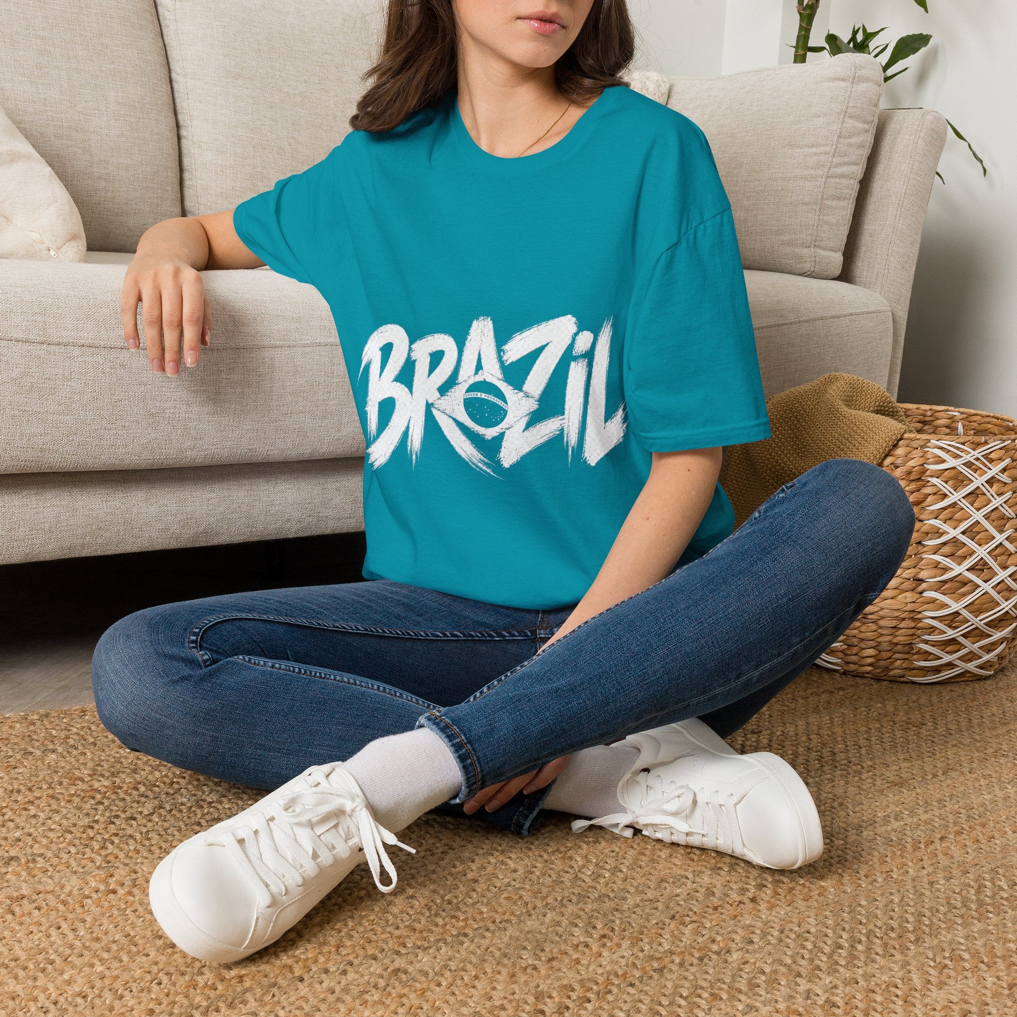 Brazil Minimal Marble Waves T-Shirt