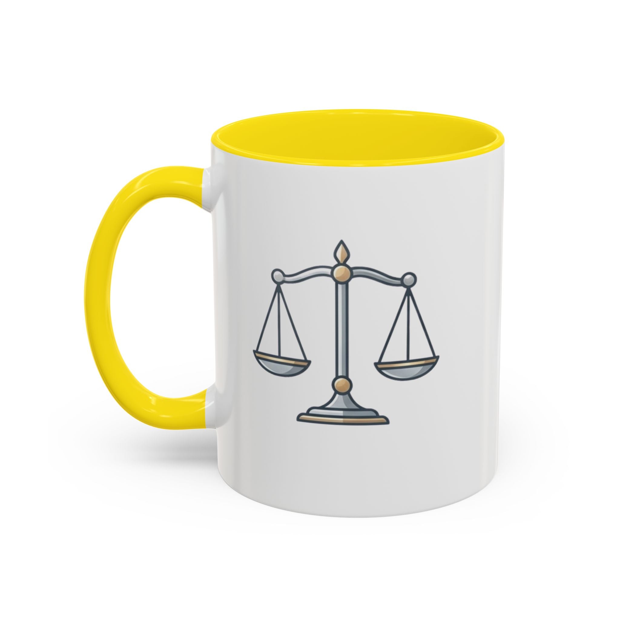 Libra Scales Accent Coffee Mug — Zodiac Libra Horoscope Gift