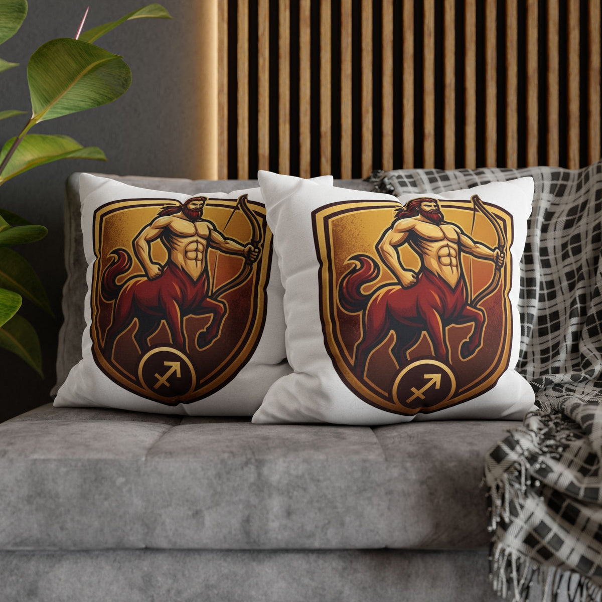 Sagittarius Centaur Zodiac Pillowcase — Archer Constellation Decorative Cushion