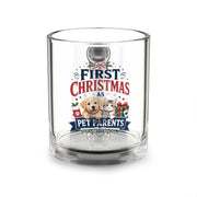 Christmas Glass Mug First Christmas as Pet Parents Glass Mug — 10oz Holiday Pet Lover Gift