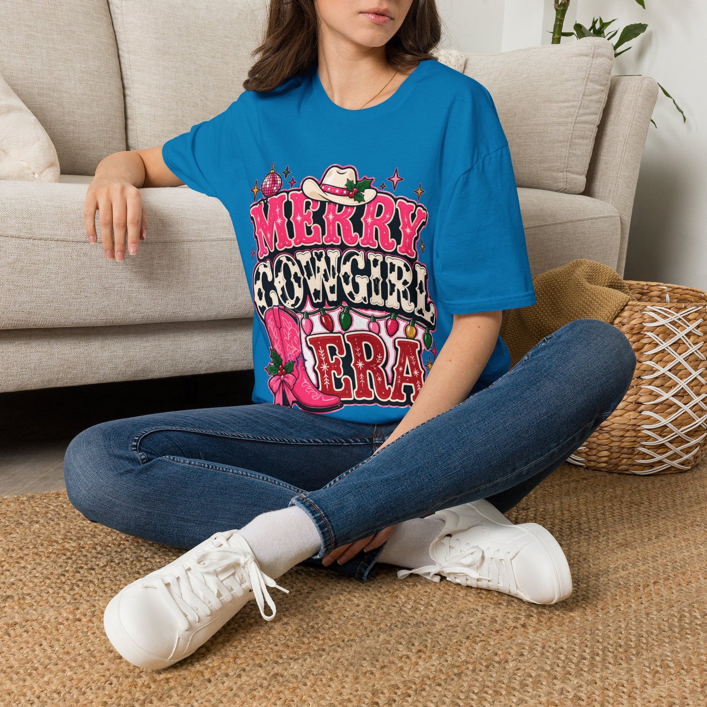 Merry Cowgirl Christmas T-Shirt