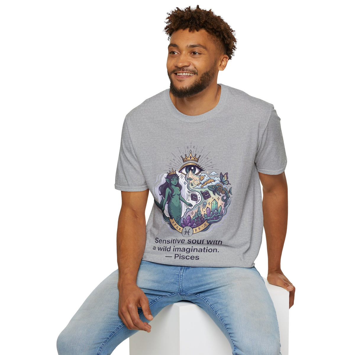 Mystical Mermaid Eye T-Shirt — 'Sensitive soul with a wild imagination' Graphic Tee