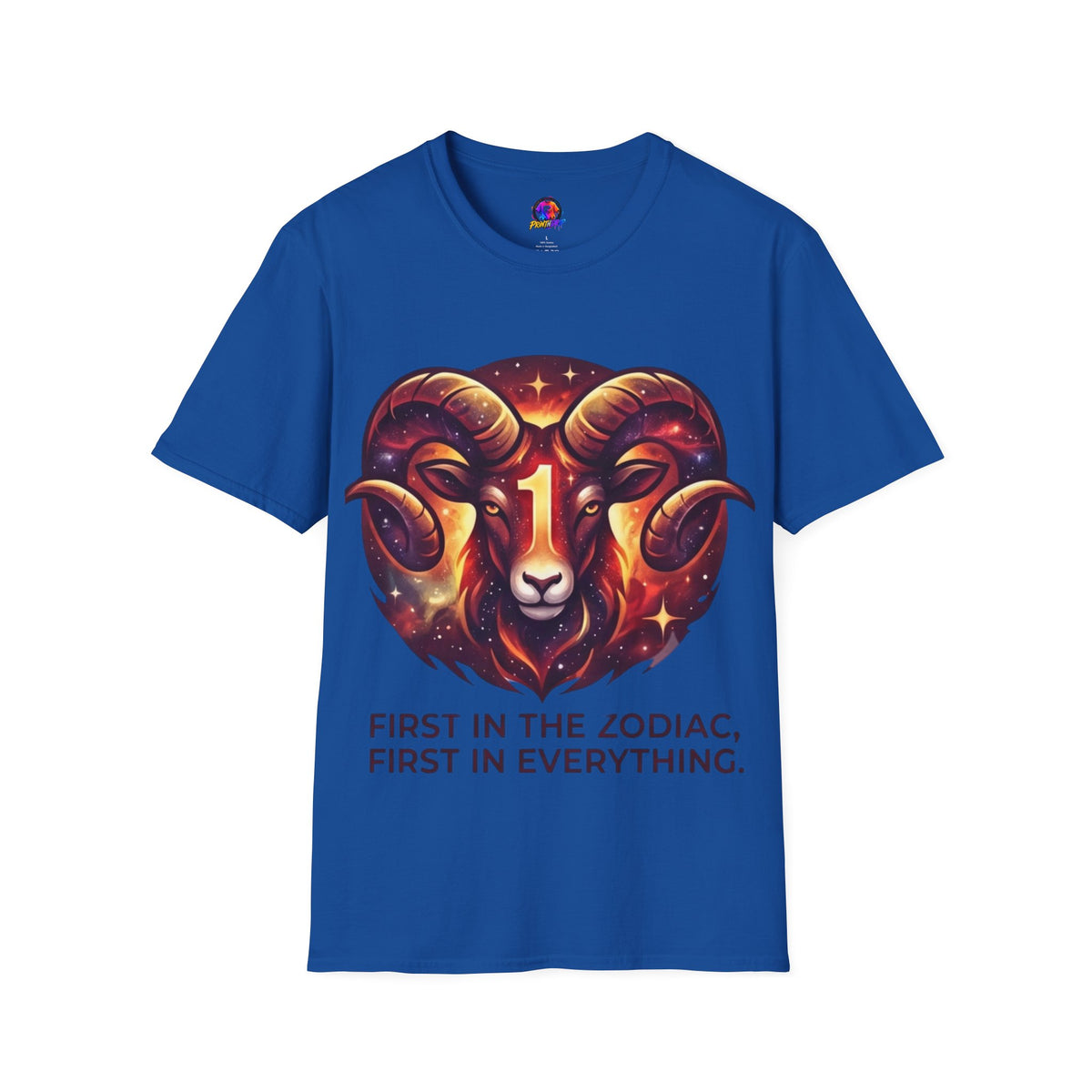 Aries Zodiac Ram Graphic T-Shirt — 'First in the Zodiac' Astrology Tee