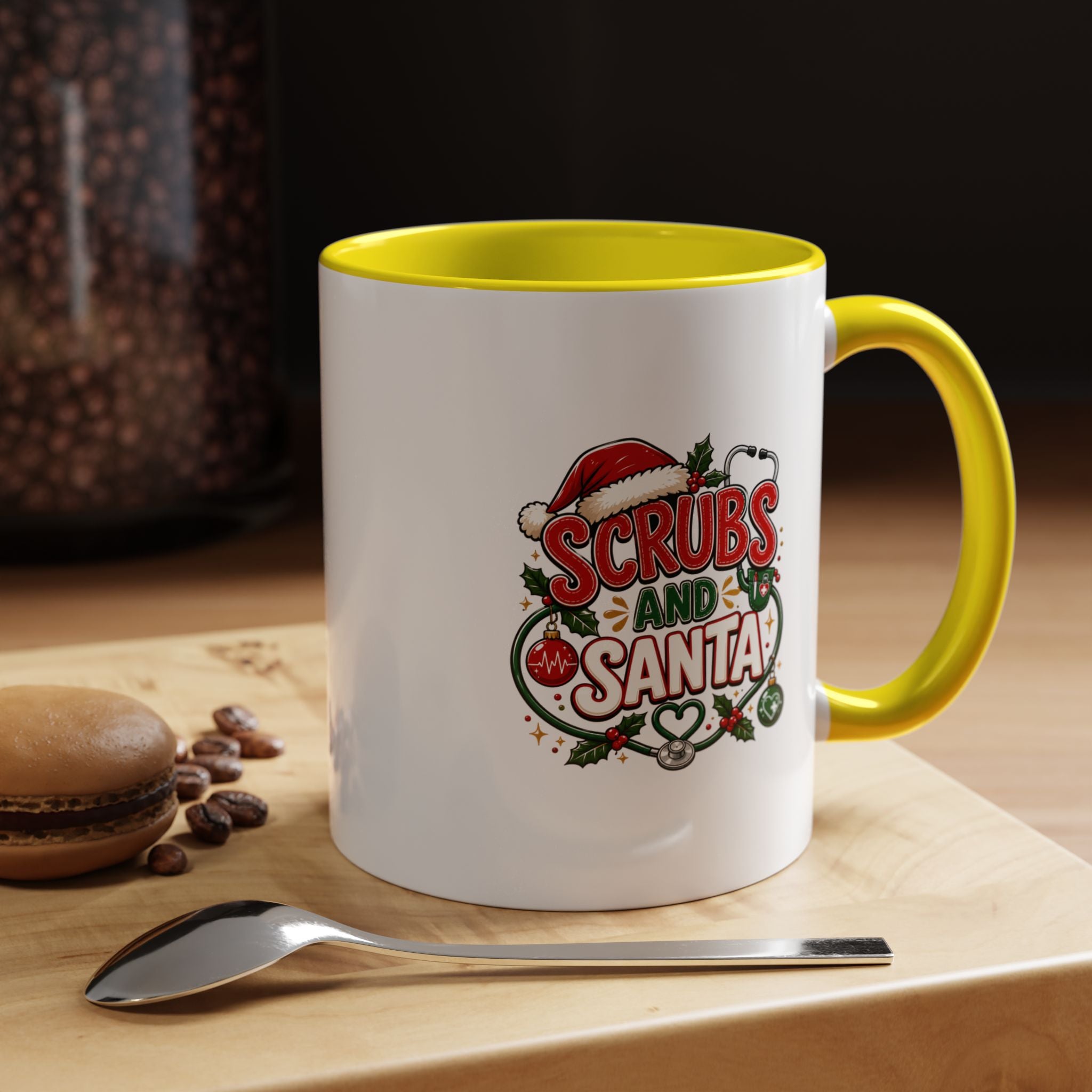 Coffee Mug — "Scrubs and Santa" Christmas Nurse Mug