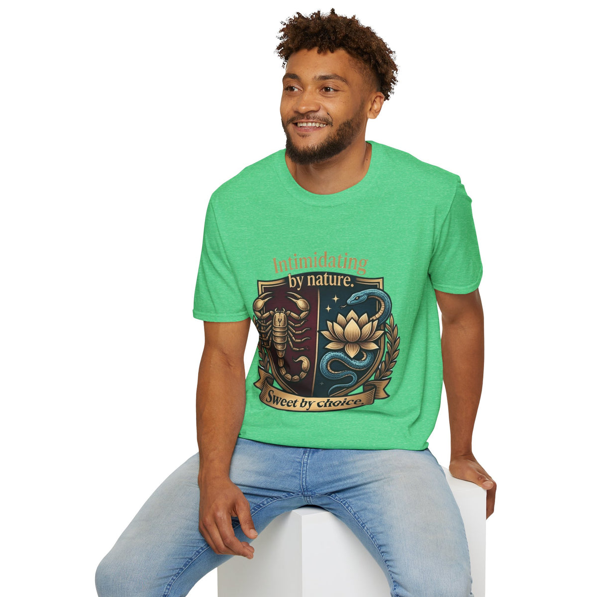 Intimidating by Nature T-Shirt — Scorpion & Snake Badge Design