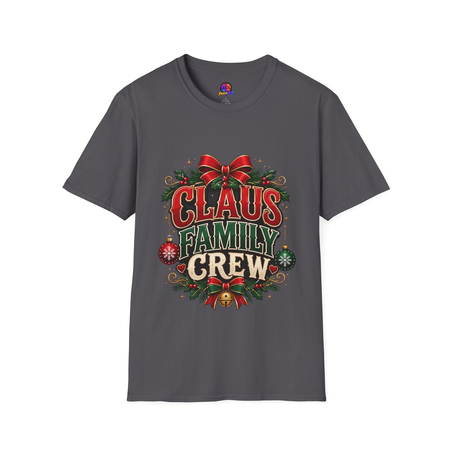 Claus Family Crew T-Shirt — Festive Christmas Holiday Tee