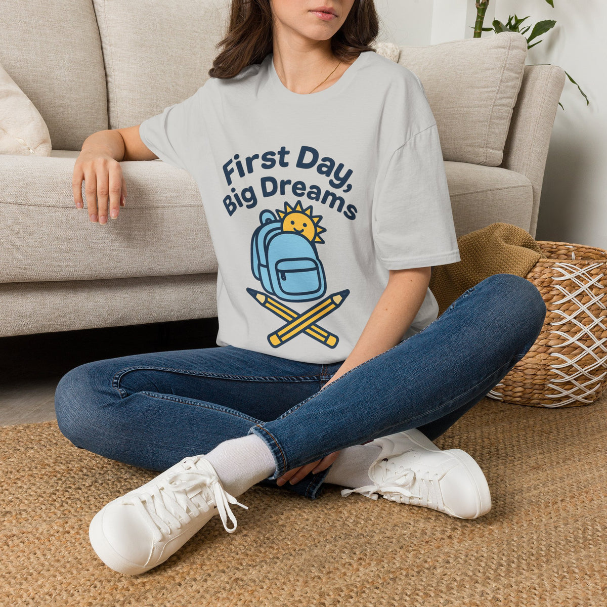 First Day Big Dreams T-Shirt — Cute Backpack & Pencil Back-to-School Tee - Trending Now - August 2026