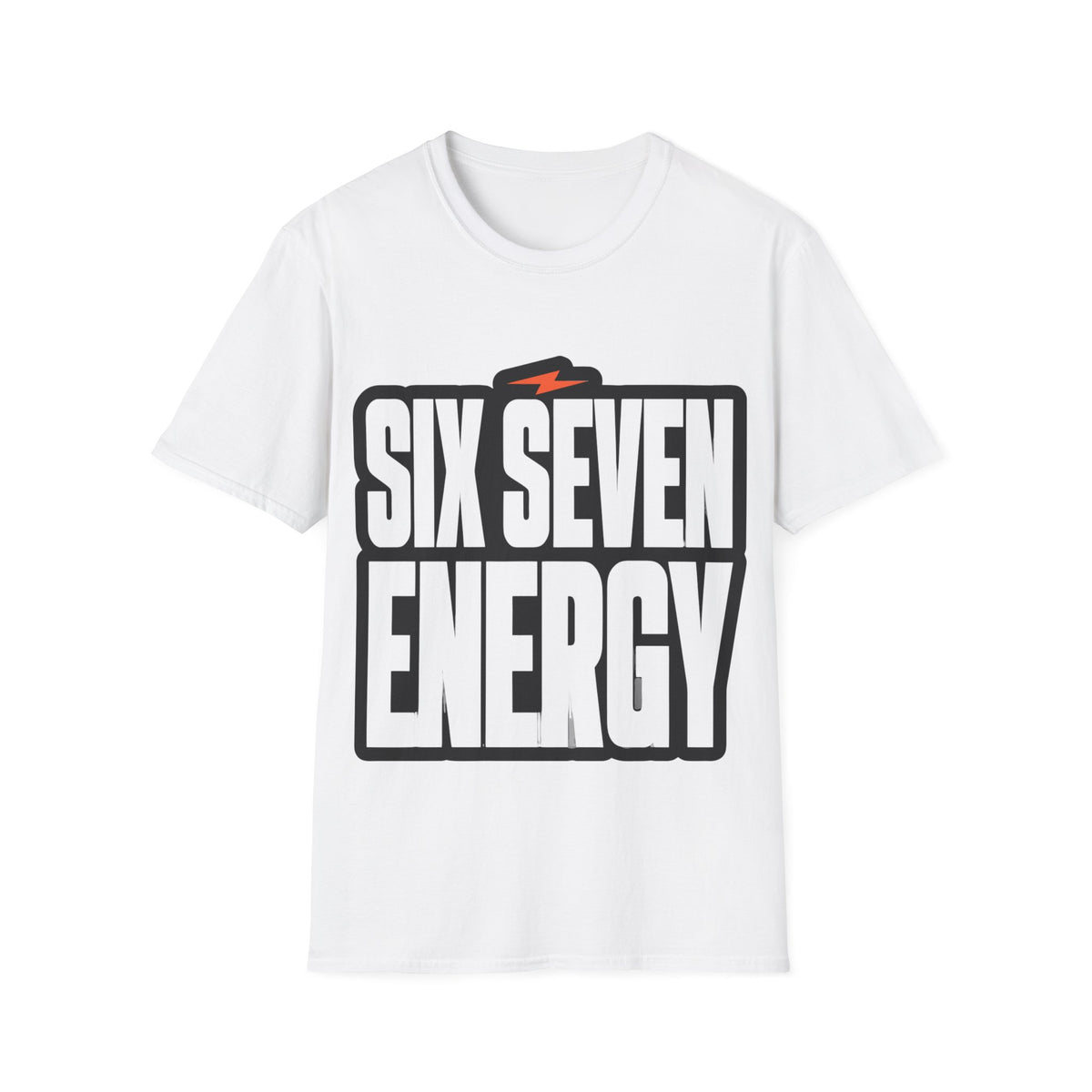 Six Seven Energy Retro Badge Tee - Bold Lightning Slogan Graphic T-Shirt - Trending Now - September 2026