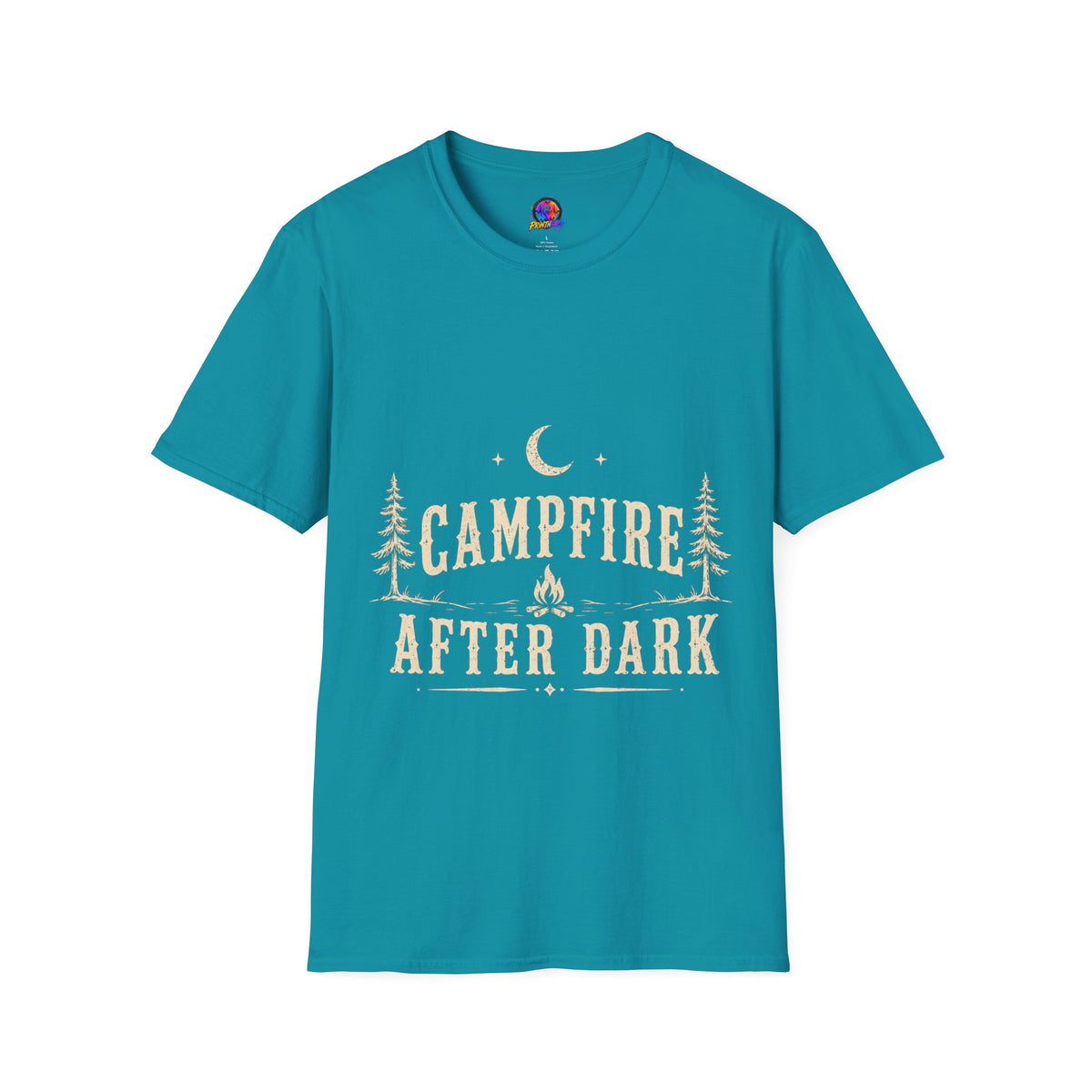 Campfire After Dark T-Shirt — Moonlit Camping Graphic Tee