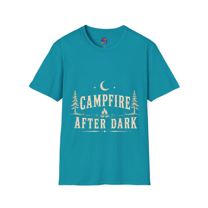 Campfire After Dark T-Shirt — Moonlit Camping Graphic Tee