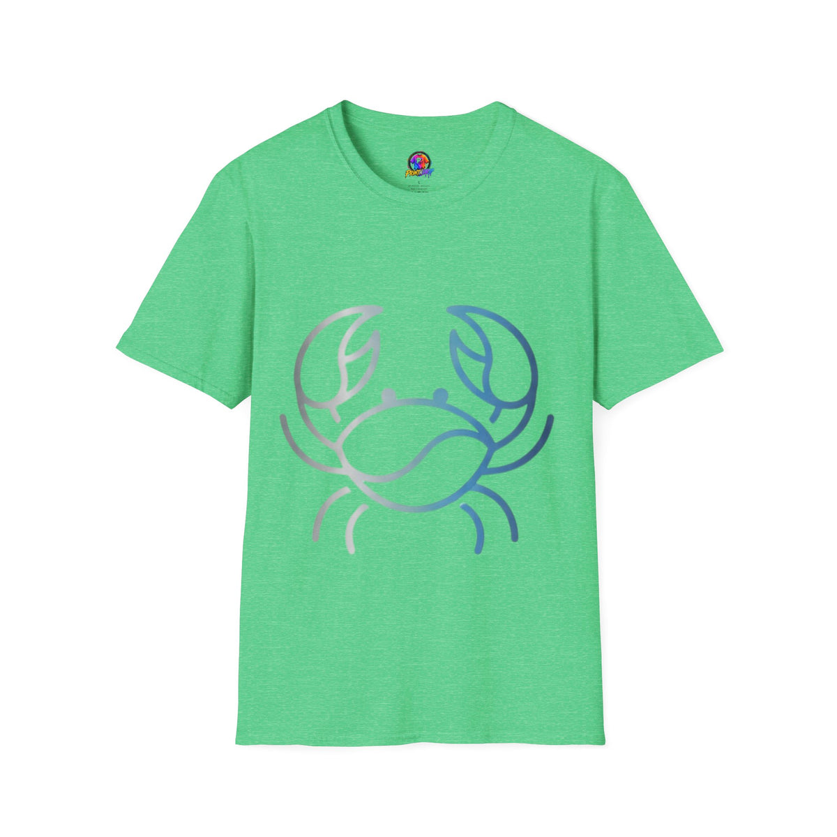 Crab Graphic T-Shirt — Coastal Blue Minimalist Beach Tee