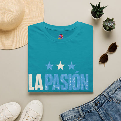 Argentina Fan Shirt La Pasión Nunca Muere T-Shirt — Spanish Pride Soccer/Fan Tee
