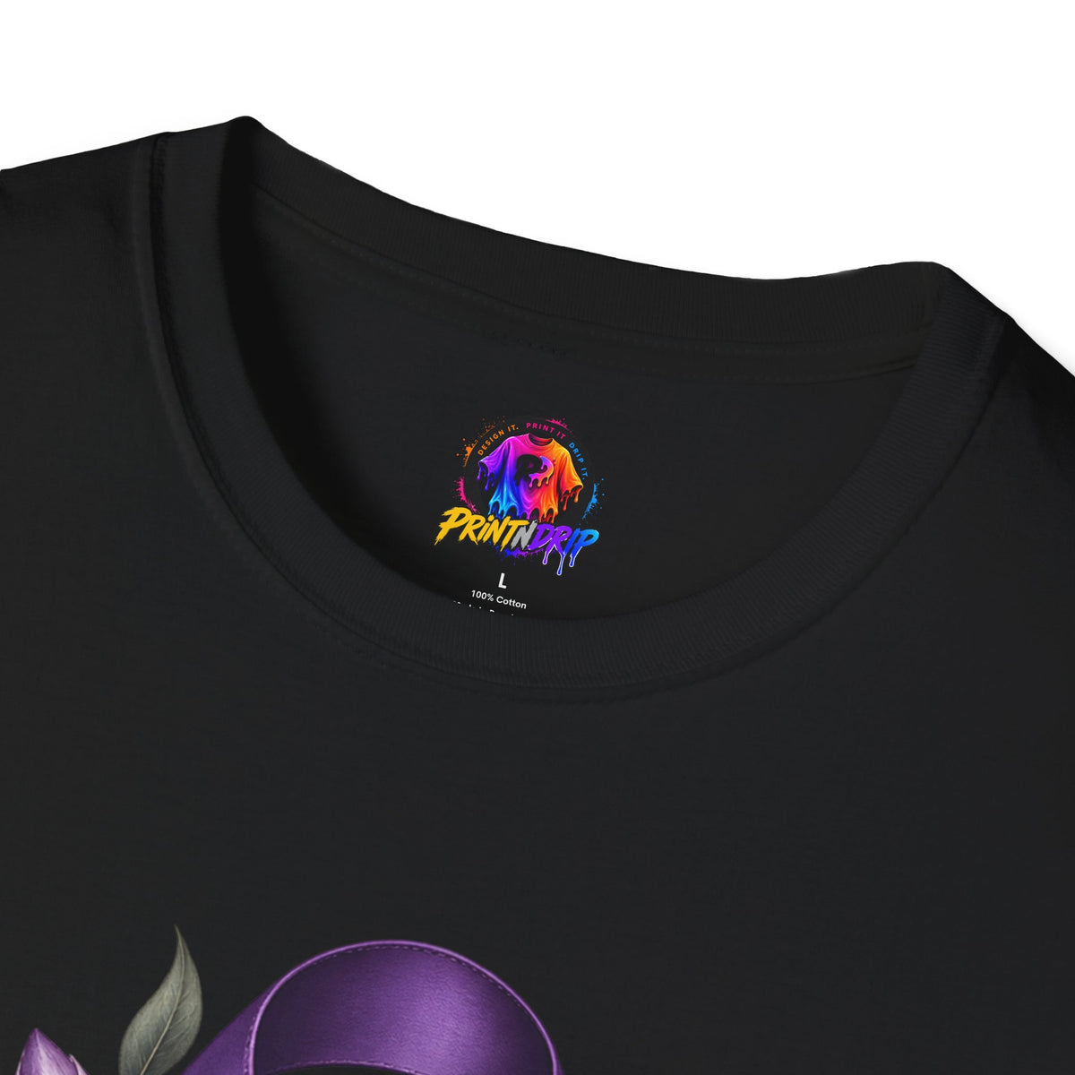 Healing Is Power Purple Ribbon Awareness Domestic Violence  T-Shirt