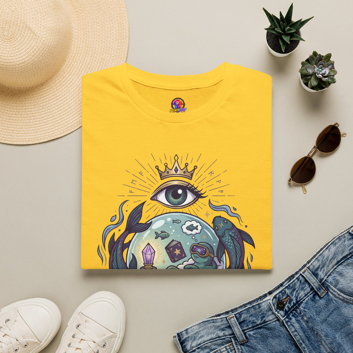 Pisces Dreamworld T-Shirt — "Living in My Own Dreamworld" Mystic Zodiac Tee