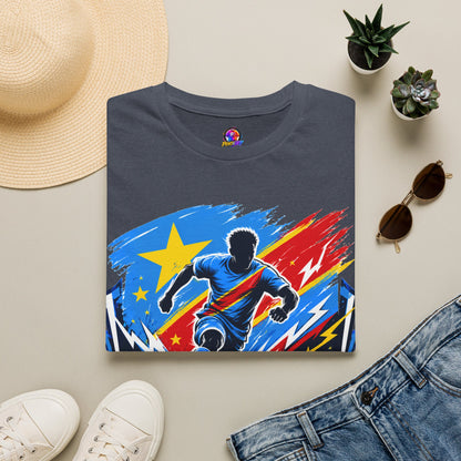 Congo Soccer T-Shirt — Congo Blue Rise Football Fan Tee
