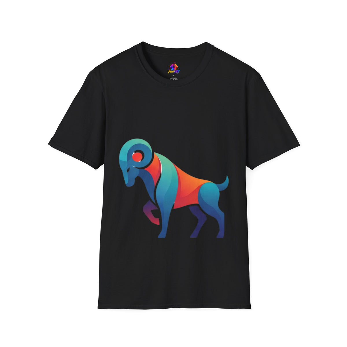 Ram Graphic T-Shirt — Colorful Geometric Sheep/Goat Art
