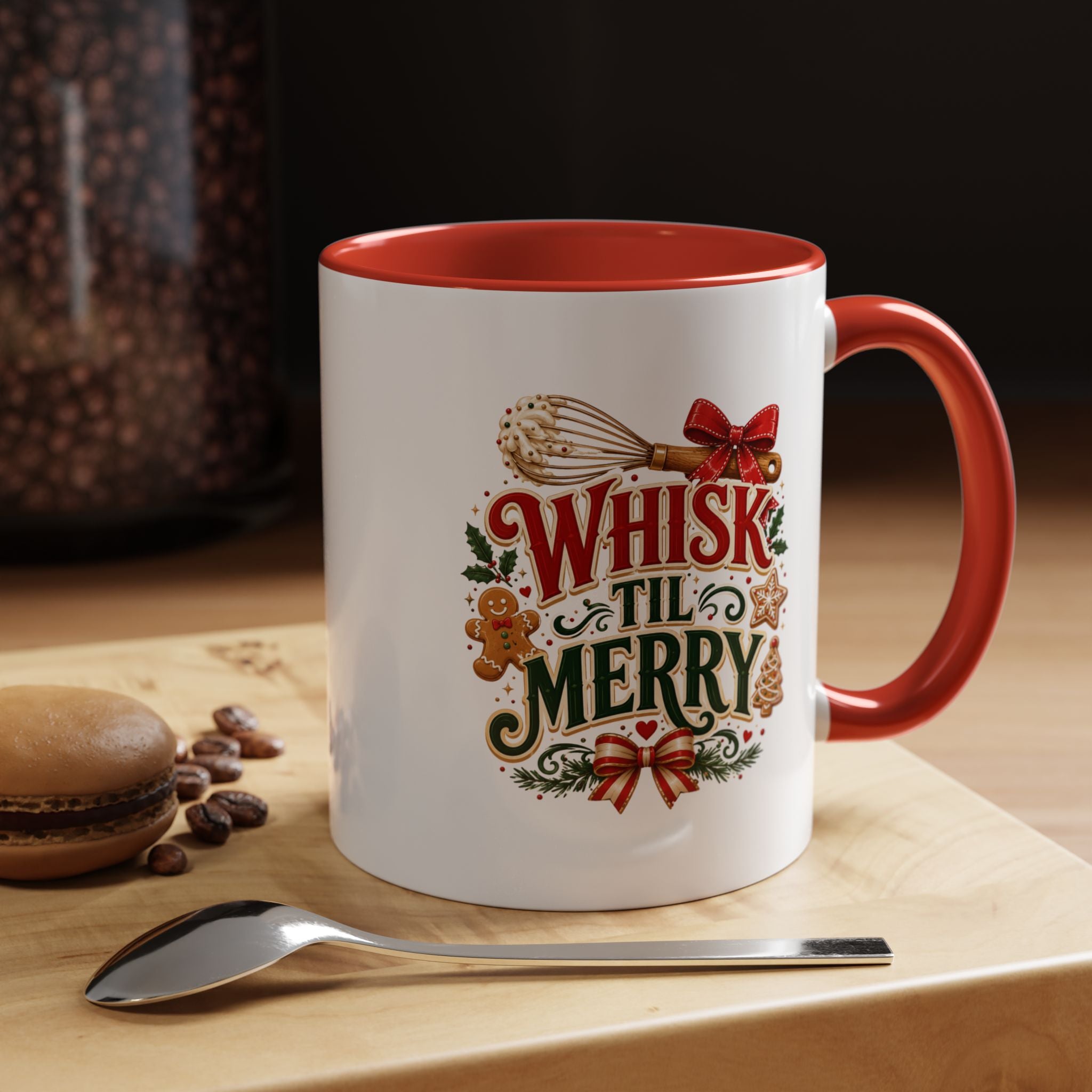 Whisk 'Til Merry Coffee Mug — Holiday Baking Kitchen Mug