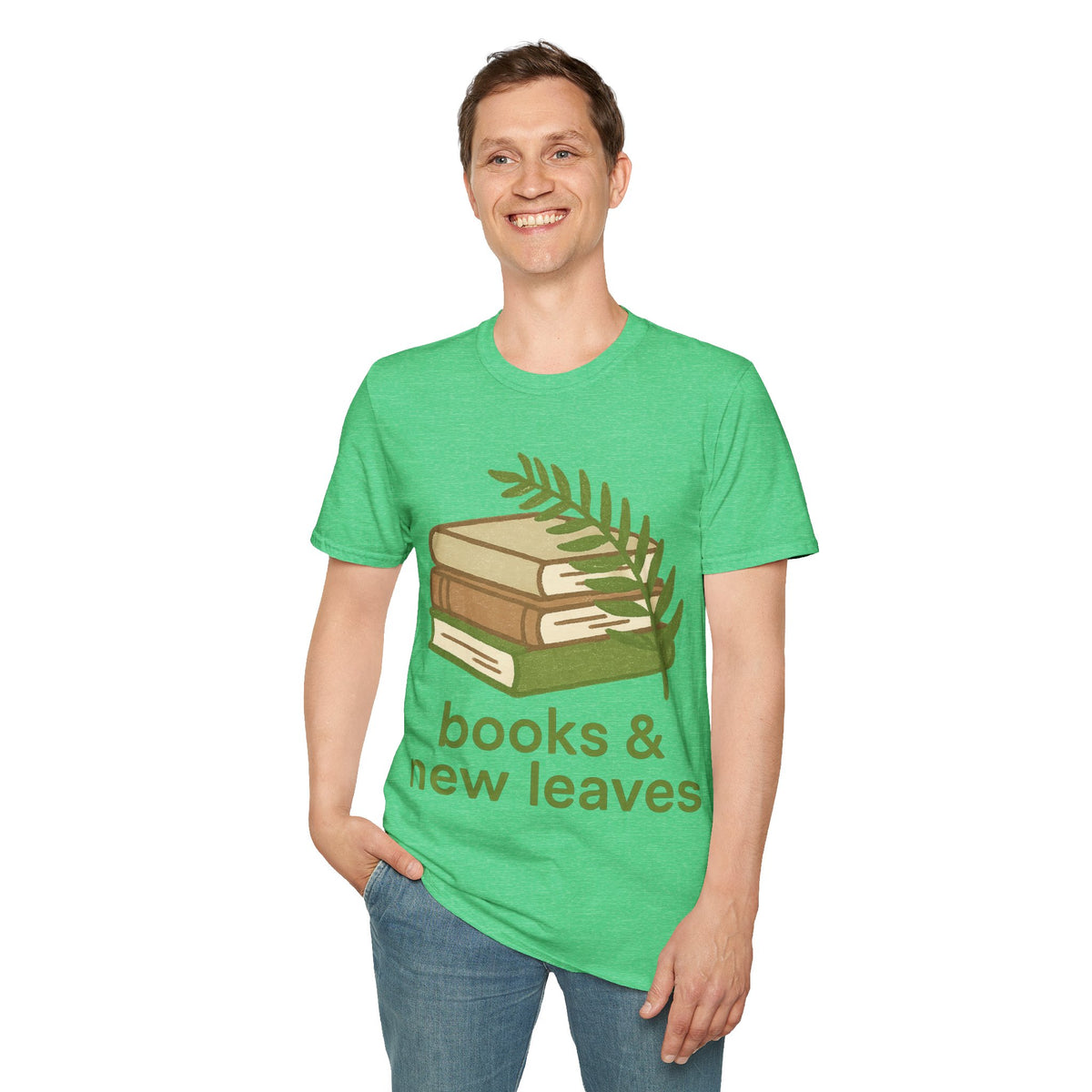 Books & New Leaves T-Shirt — Botanical Book Lover Tee - Trending Now - September 2026