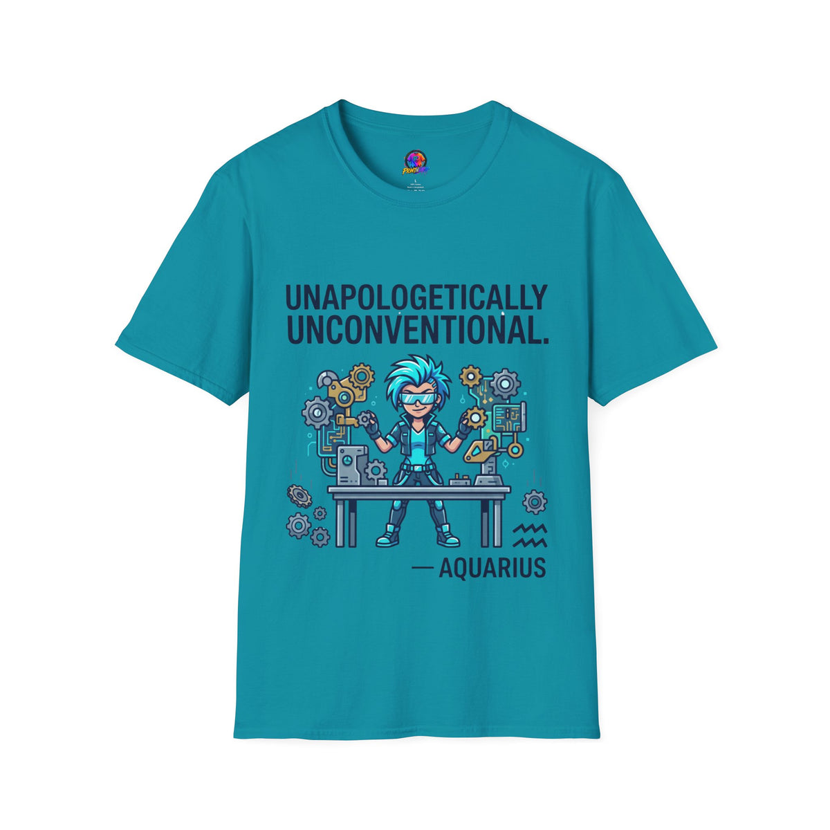 Unapologetically Unconventional T-Shirt — Quirky Steampunk Inventor Graphic Tee