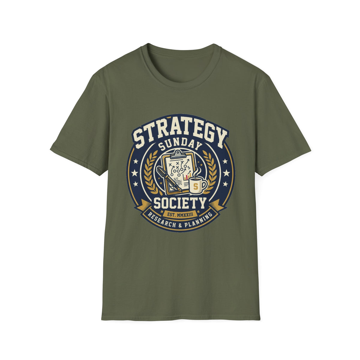 Strategy Society Sunday T‑Shirt — Retro Emblem Gaming / Strategy Club Tee - Trending Now - August 2026