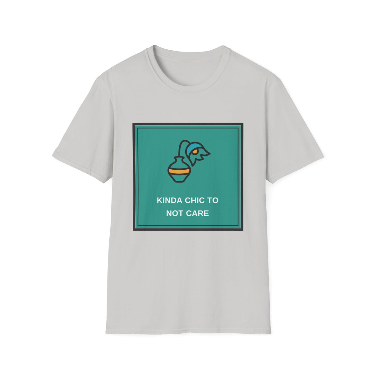Graphic Tee — "Kinda Chic To Not Care" Minimalist Vase Design - Trending Now - August 2026