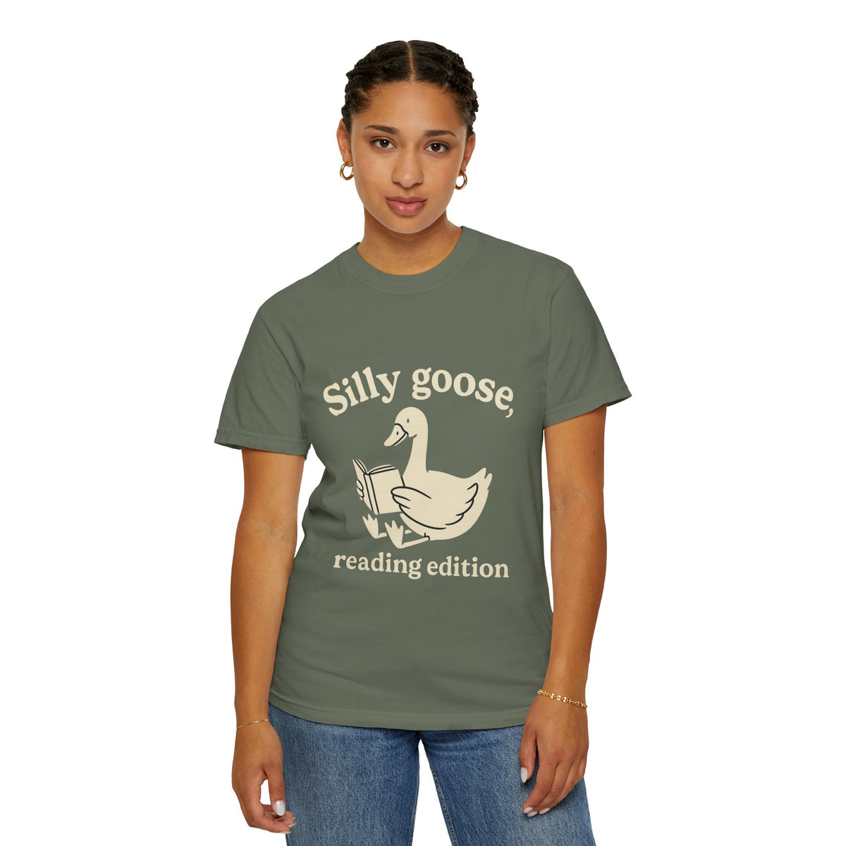 Silly Goose Reading Edition Tee - Cute Book Lover Animal Graphic T-Shirt - Trending Now - October 2026