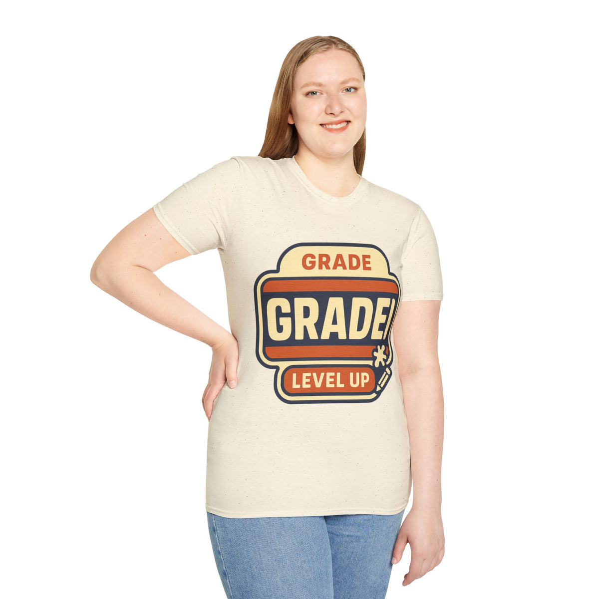 Grade Up Retro Badge T‑Shirt — "GRADE! LEVEL UP" Gamer Teacher Gift - Trending Now - August 2026