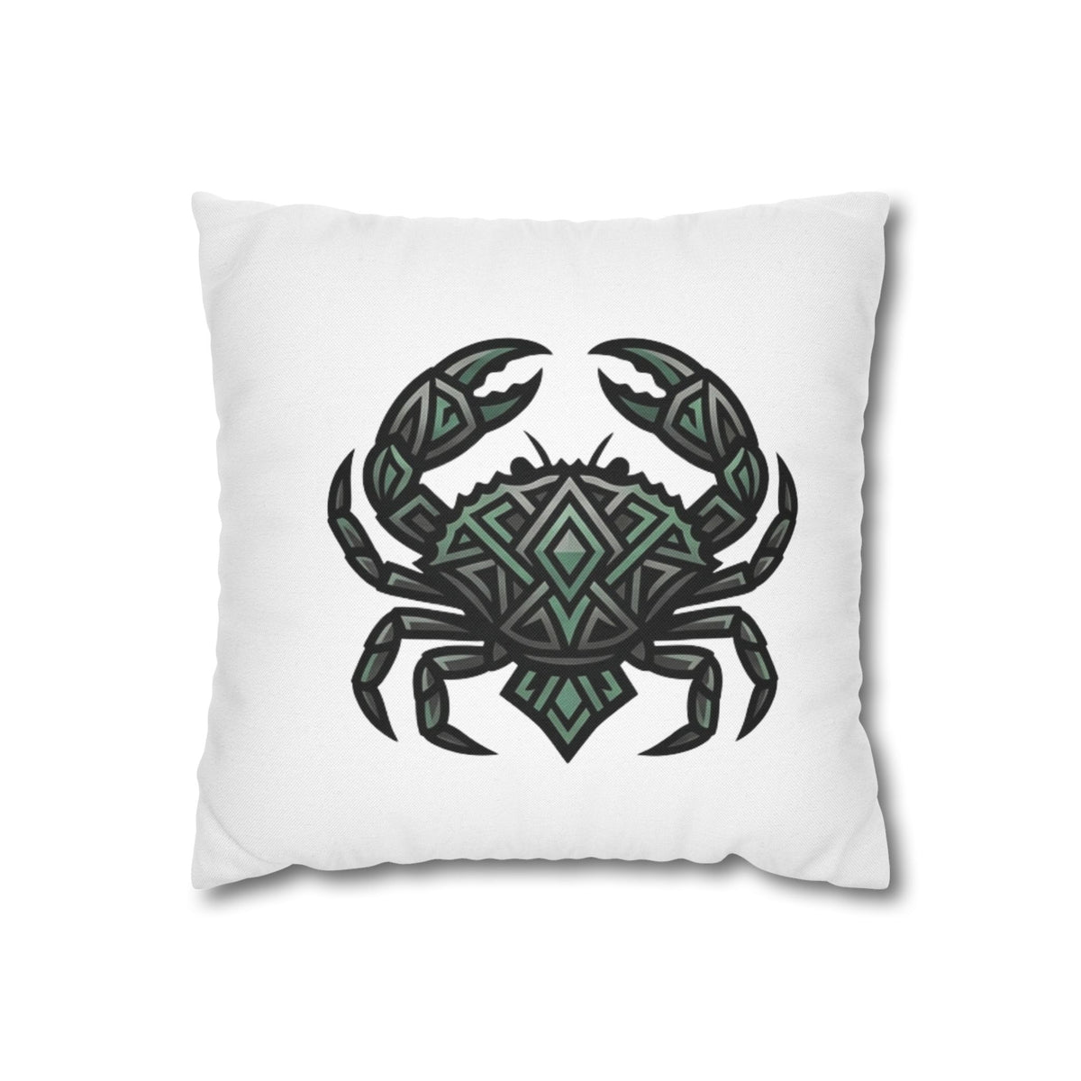 Cancer Zodiac Geometric Crab Throw Pillowcase — Coastal Zodiac Beach Decor
