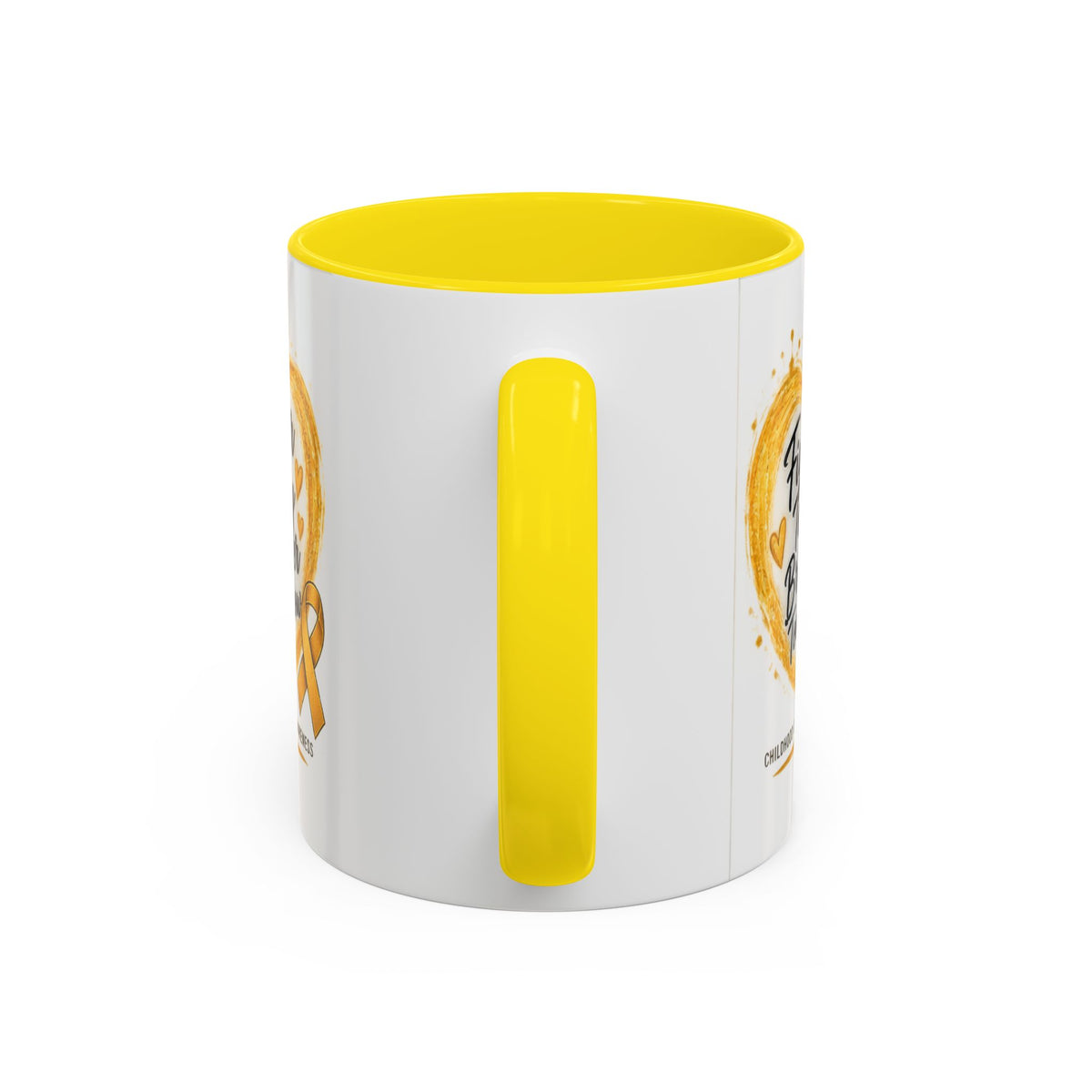 Childhood Cancer Awareness Coffee Mug – "Fighter Today Brighter Tomorrow" (Accent 11/15oz)